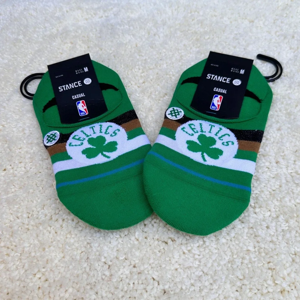 Stance NBA Boston Celtics No Show Socks Green Medium 2 Pairs New